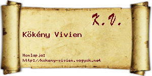Kökény Vivien névjegykártya