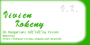 vivien kokeny business card